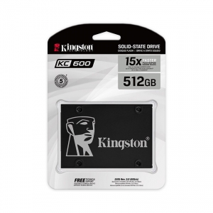 SSD Kingston KC600 512GB 2.5 inch SATA3 (Đọc 550MB/s - Ghi 520MB/s)